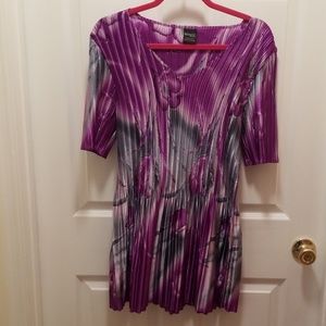 Purple form fitting shirt